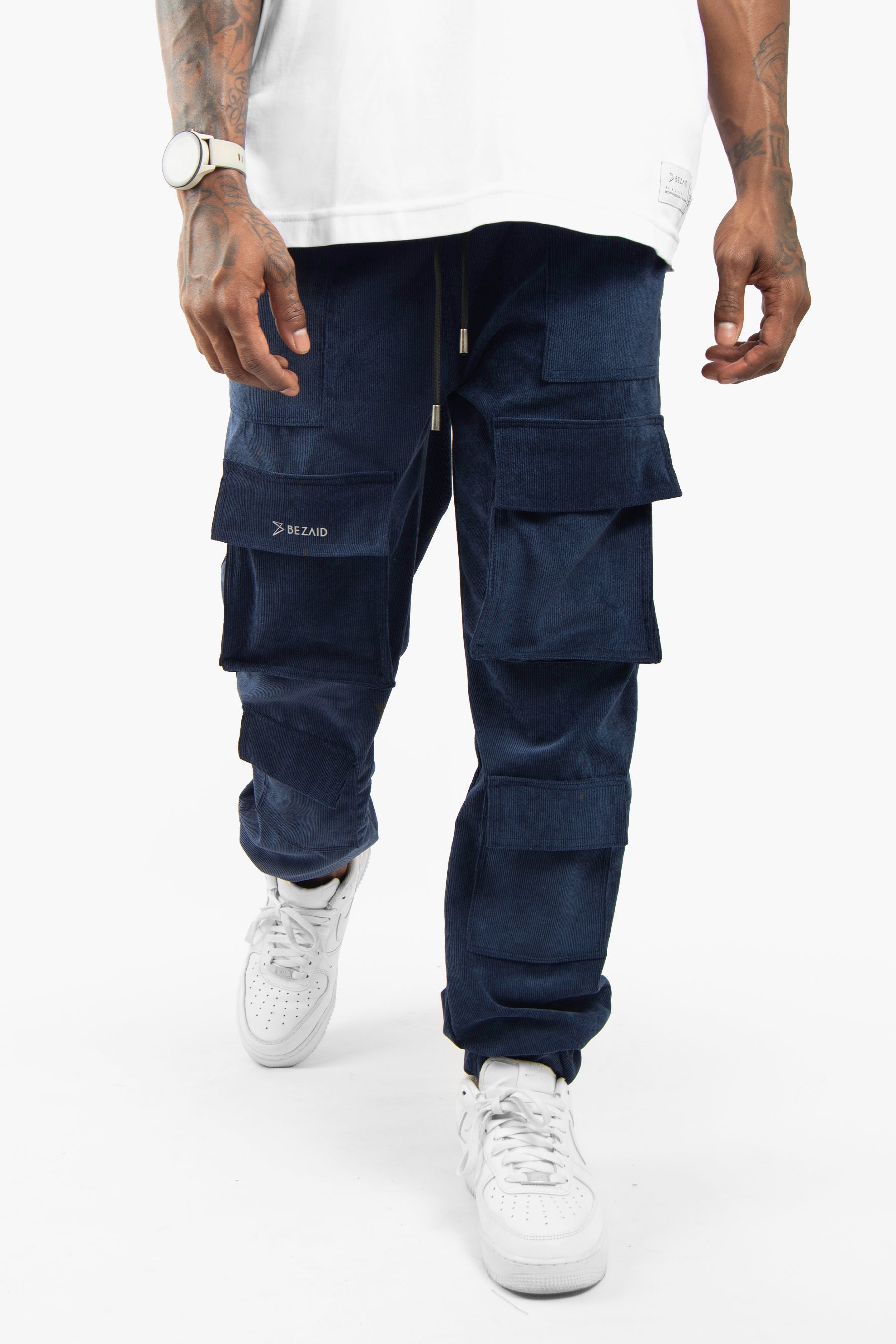 Jogger Cargo Corduroy - Tapered Fit, Deep Blue