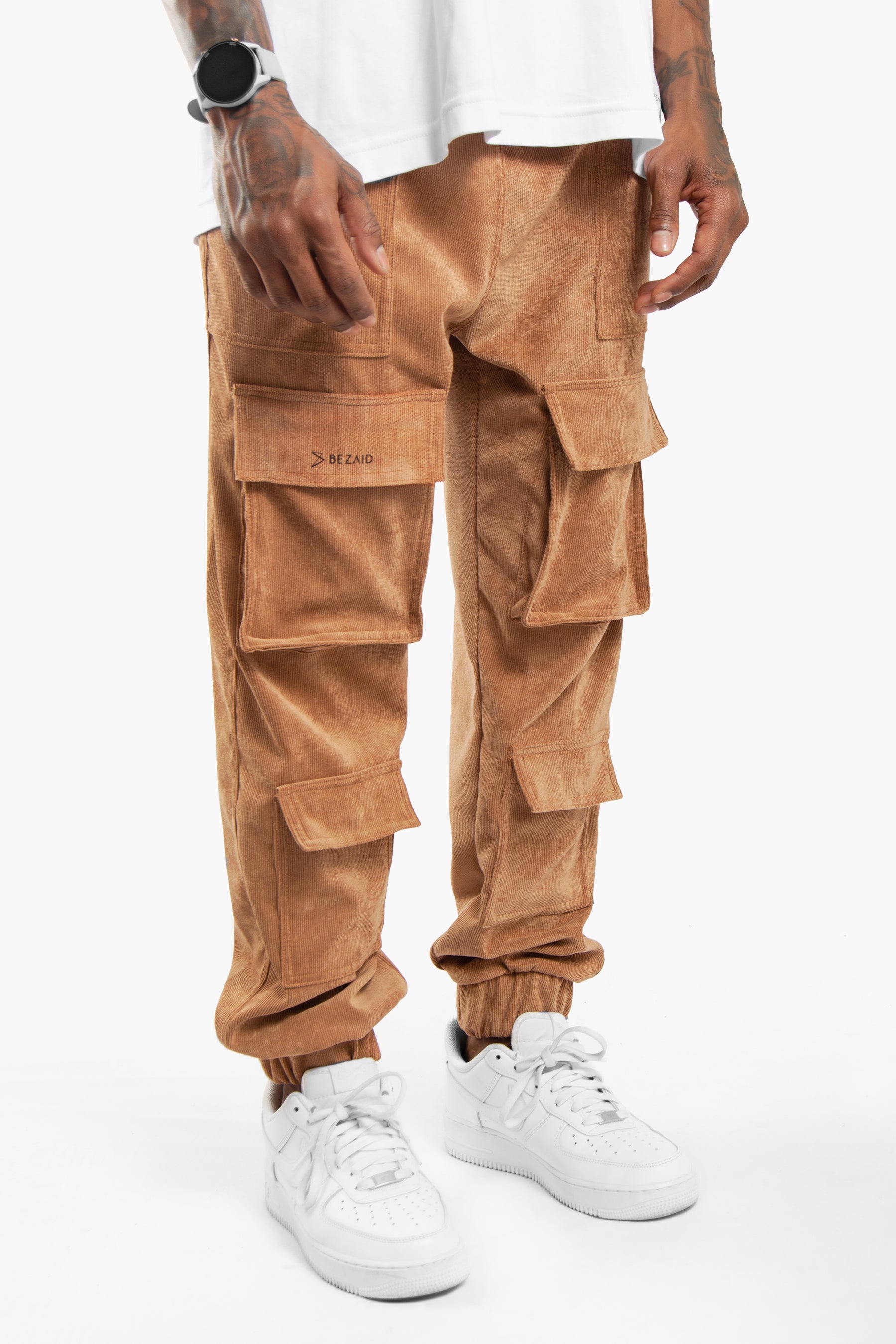 Jogger Cargo Corduroy - Tapered Fit, Camel