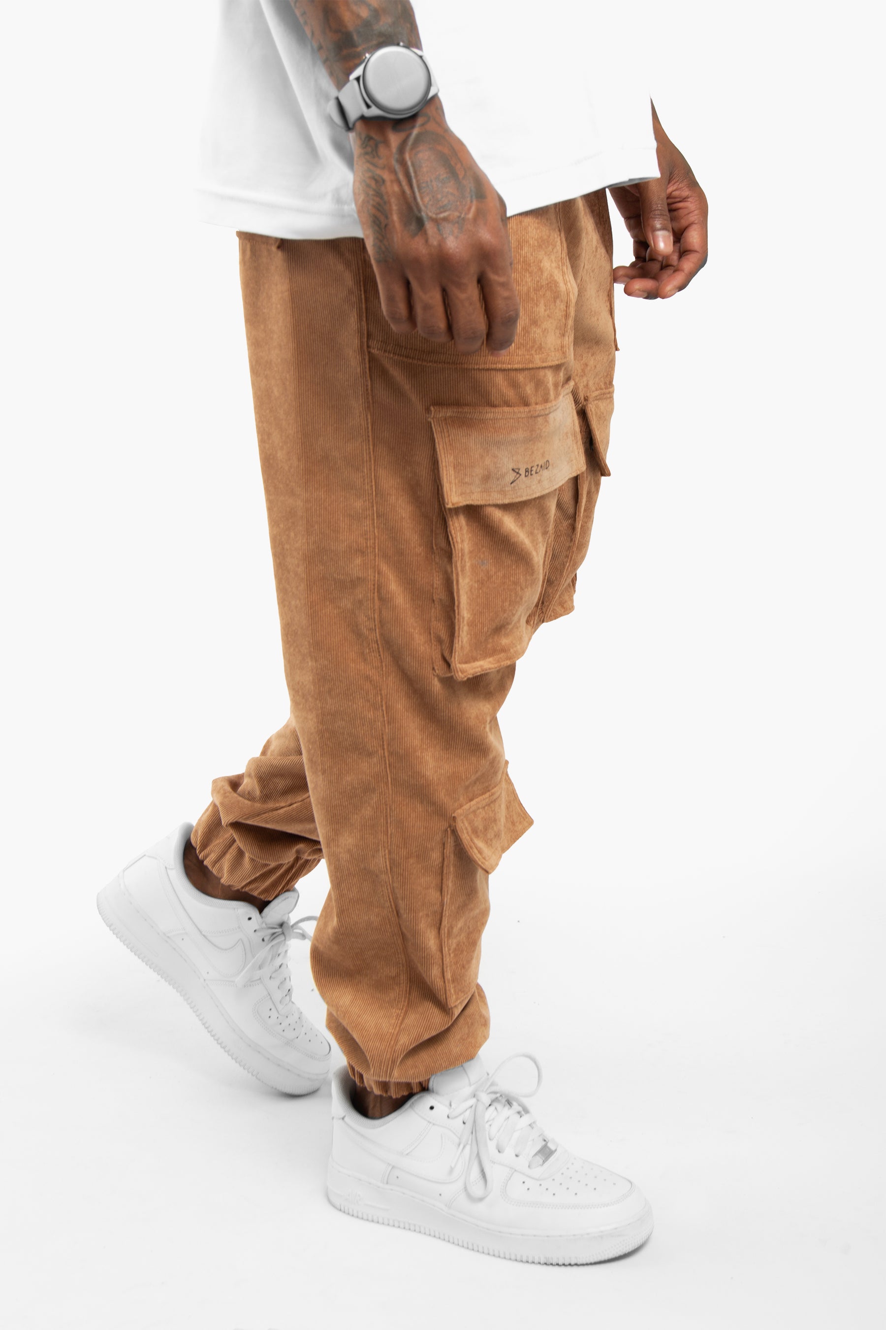 Jogger Cargo Corduroy - Tapered Fit, Camel