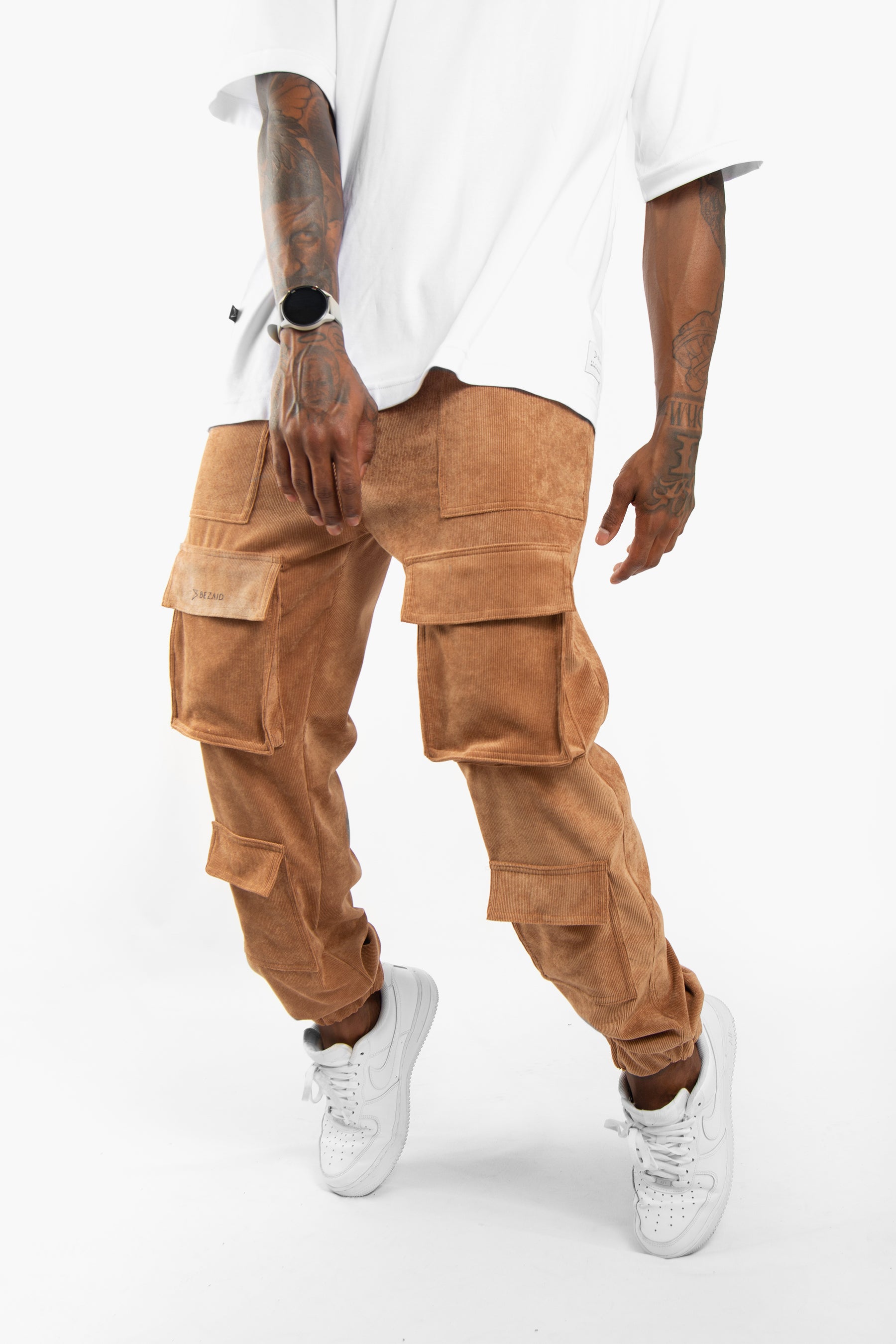 Jogger Cargo Corduroy - Tapered Fit, Camel
