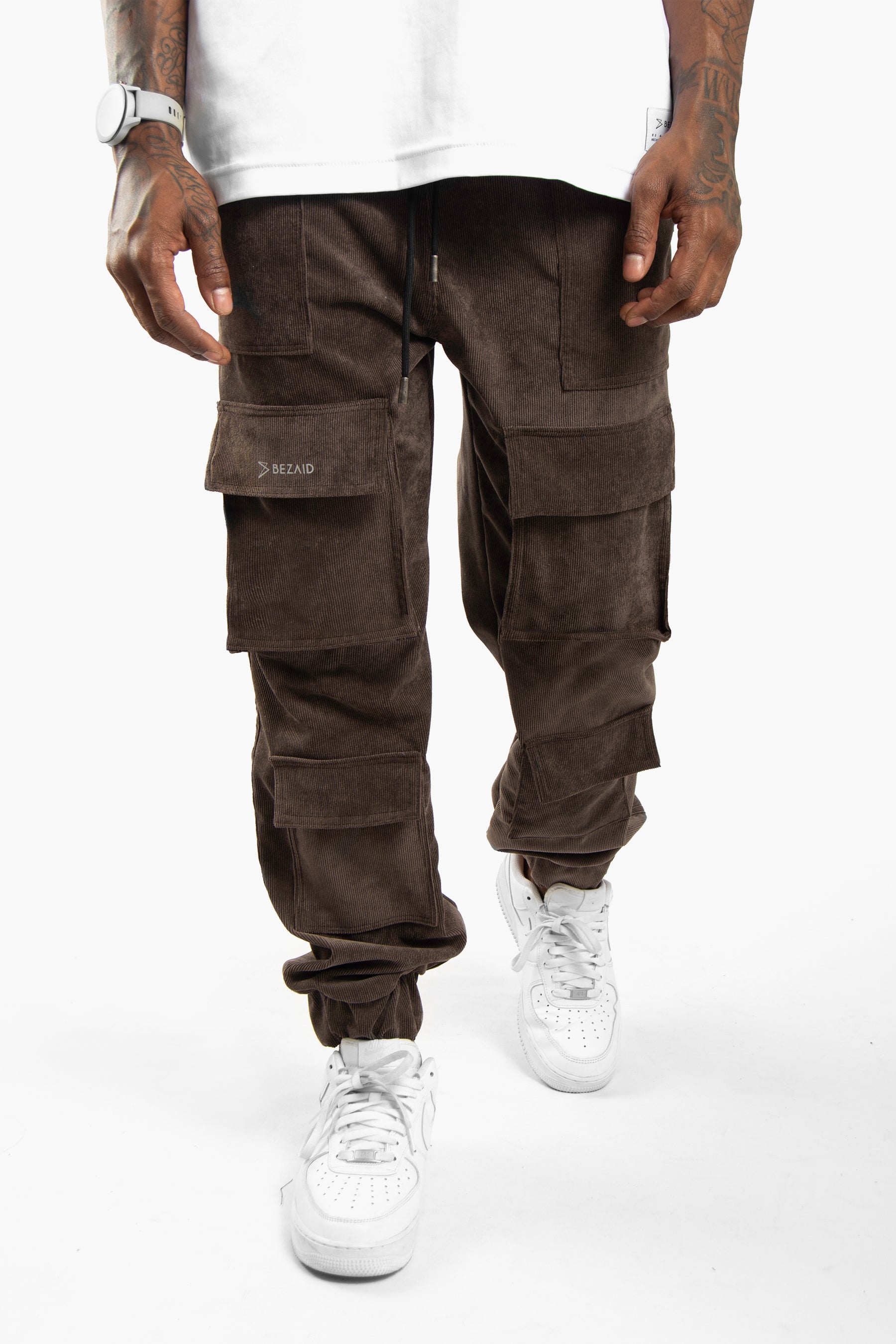 Jogger Cargo Corduroy - Tapered Fit, Deep Brown