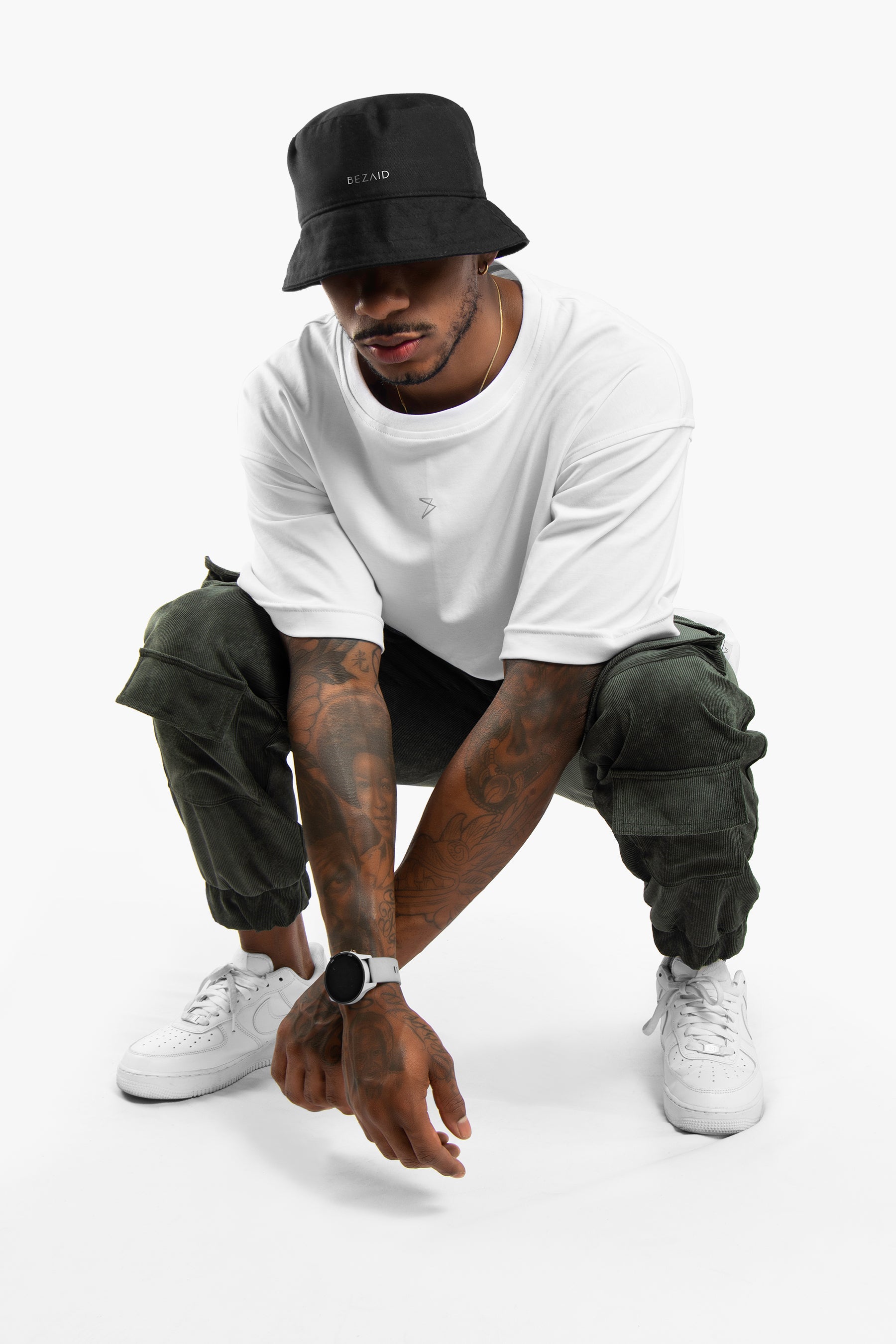 Jogger Cargo Corduroy - Tapered Fit, Deep Green