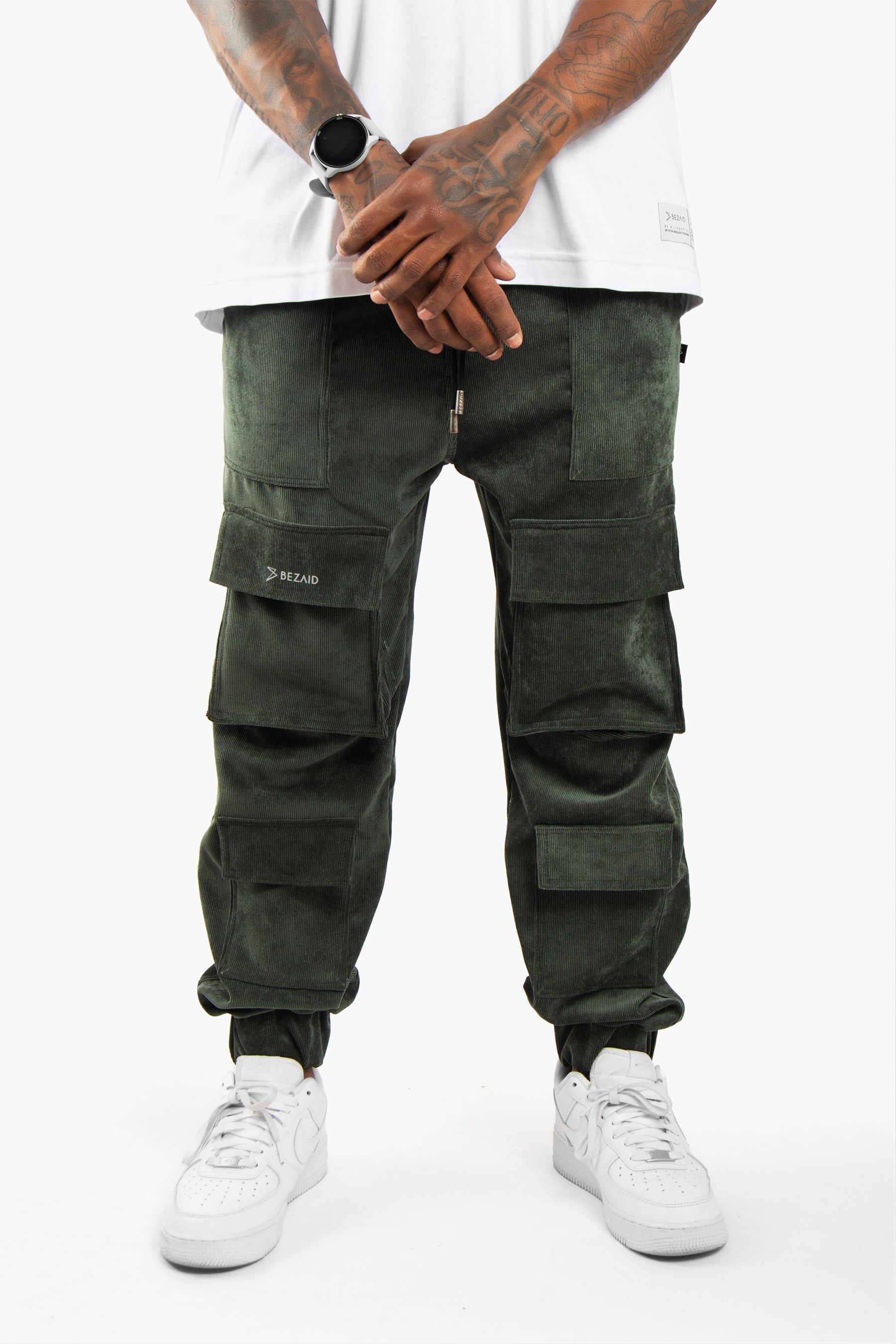 Jogger Cargo Corduroy - Tapered Fit, Deep Green