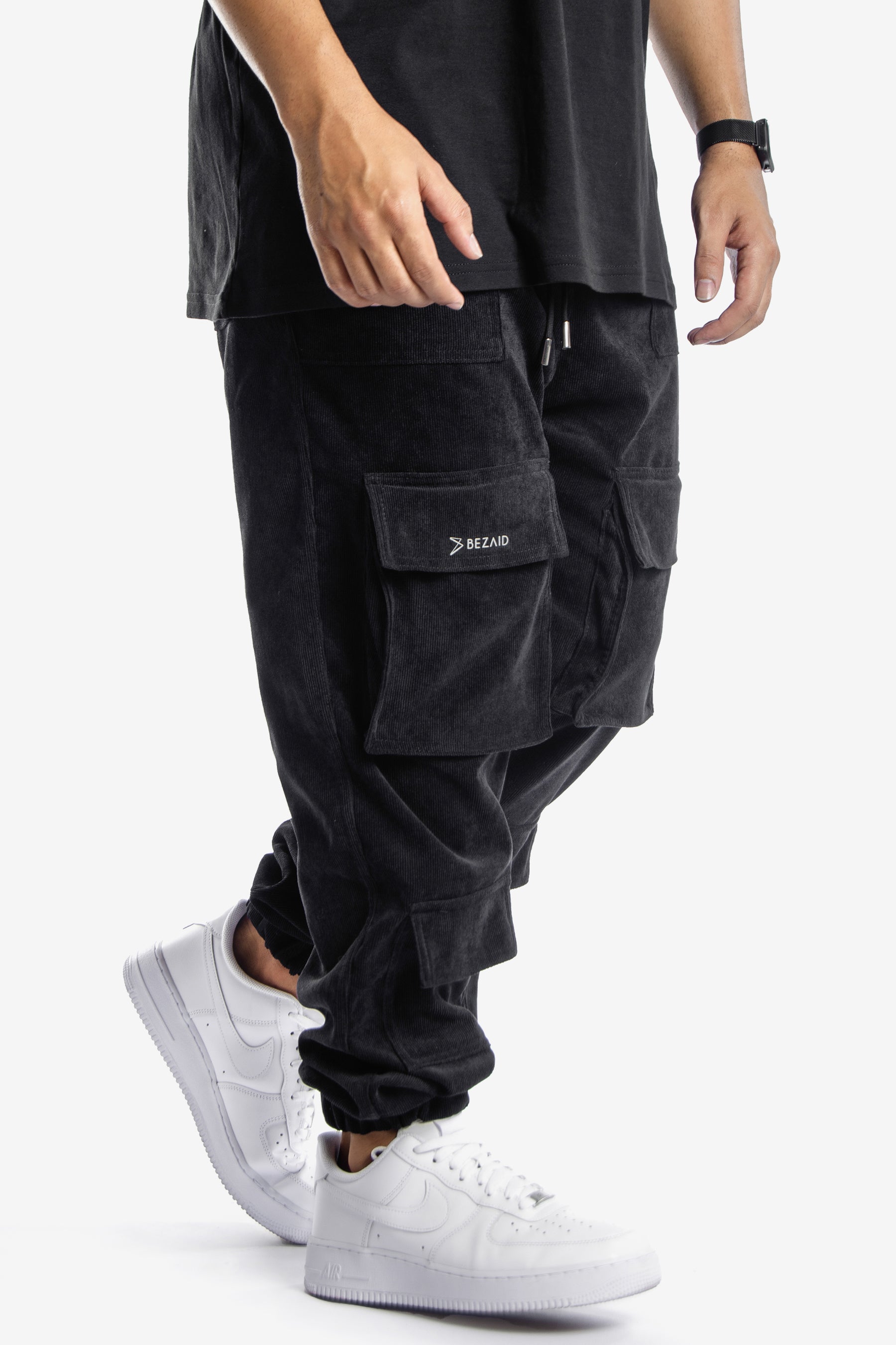 Jogger Cargo Corduroy - Black