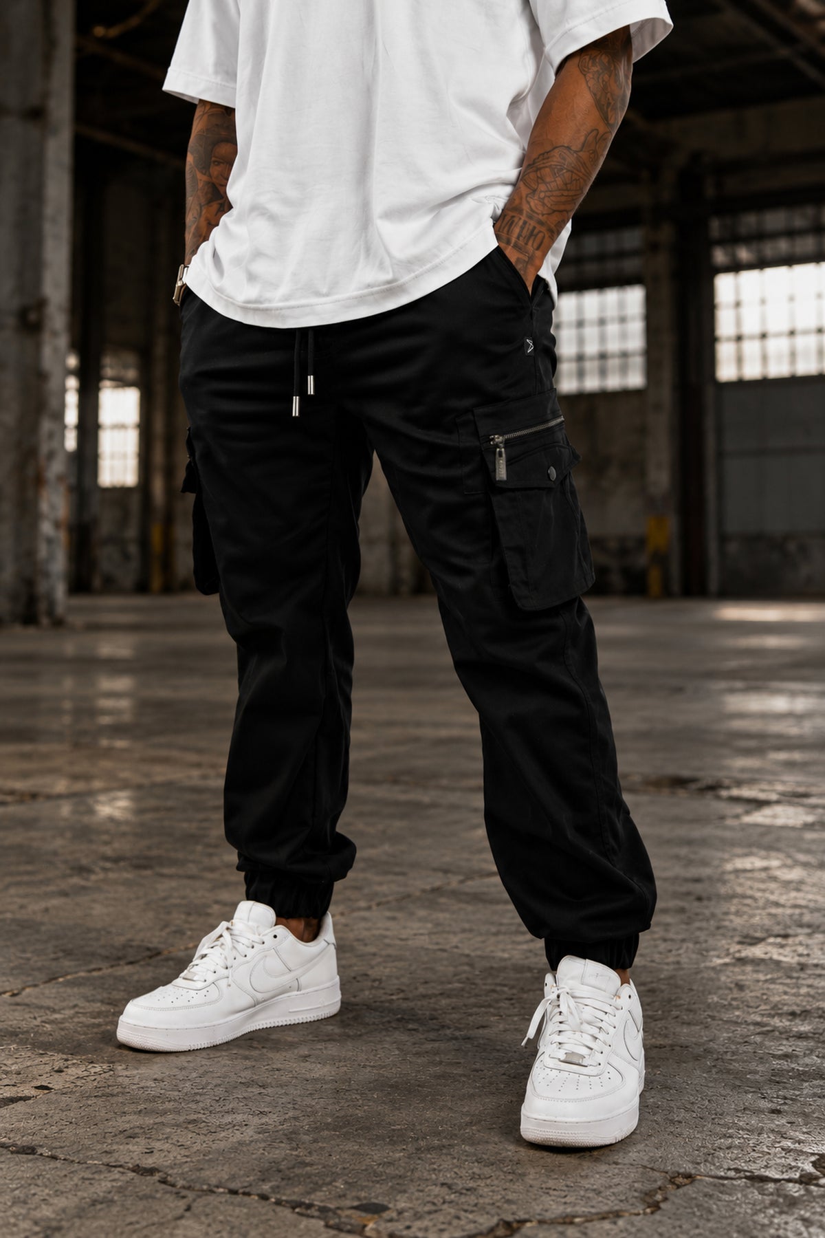 Jogger Cargo Xpand - Tapered Fit, Black