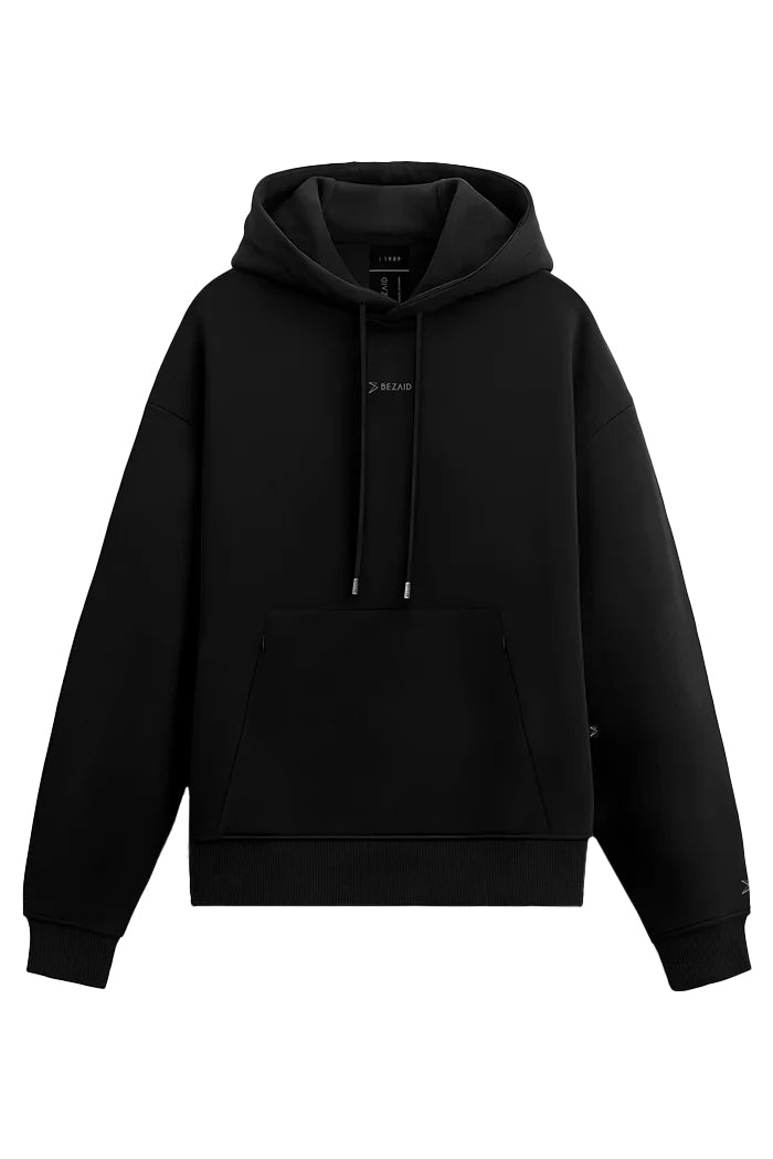 Hoodie Basic Stiff – Classic Fit, Black