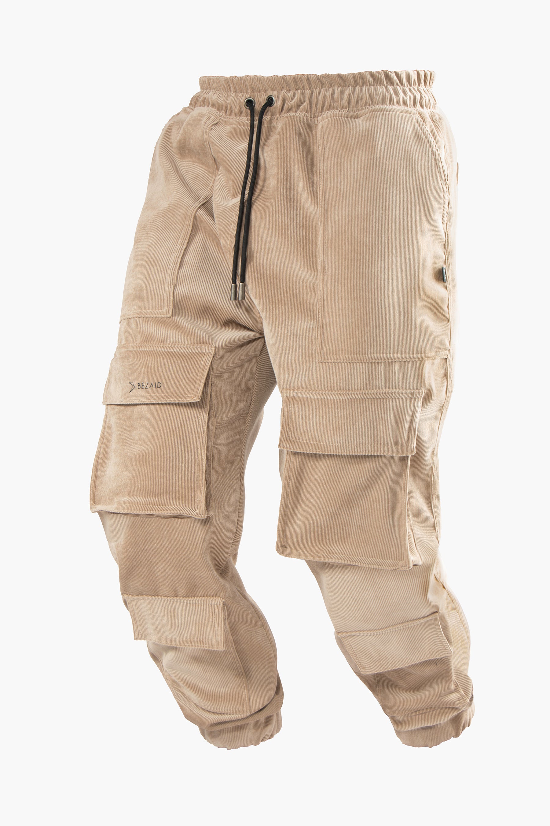 Jogger Cargo Corduroy Tapered Fit, Beige